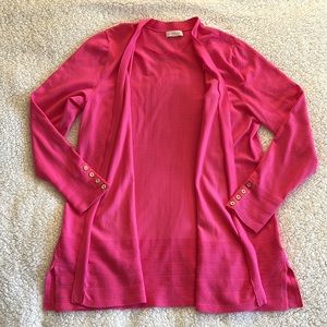 Charter Club Fly-Away Knit Sweater with Goldtone Buttons